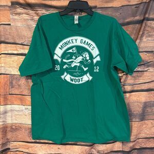Woot! Men’s XL Green Monkey Games 2012 Graphic T-Shirt 100% Cotton